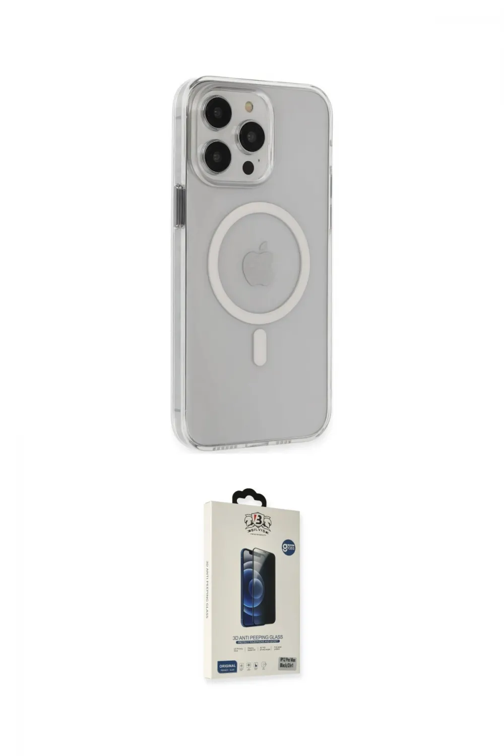 ieg™ iPhone 15 Pro Max Kılıf Kıvılcım Asil Özel Seri - Siyah Bilvis Hayalet Cam Ekran Koruyucu