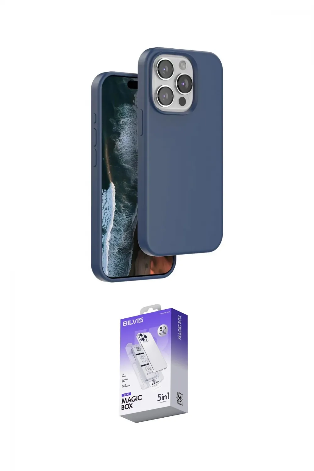 ieg™ iPhone 15 Pro Max Kılıf Kıvılcım Çizgi Serisi - Siyah Bilvis 5in1 3D Magic Cam Ekran Koruyucu