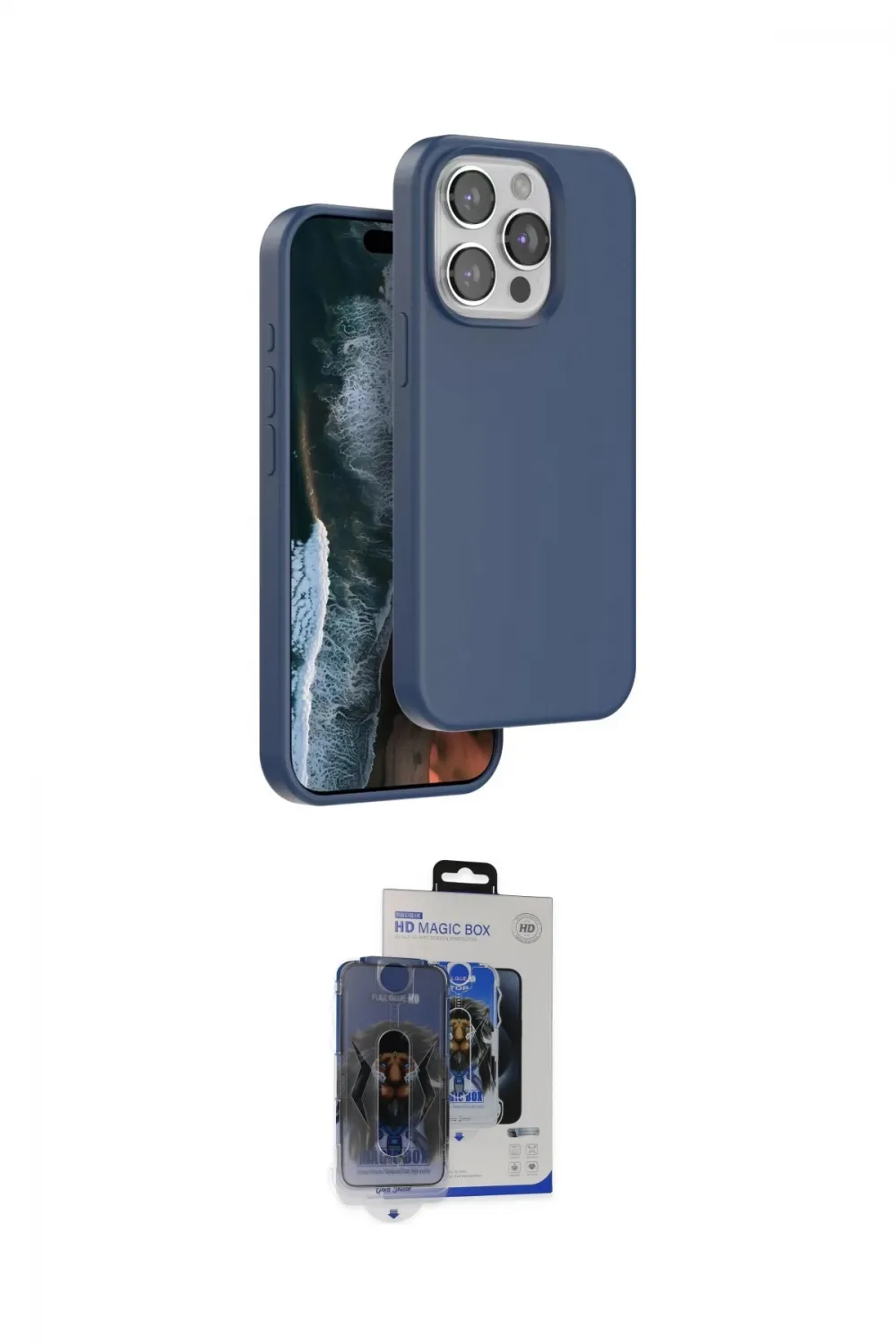ieg™ iPhone 15 Pro Max Kılıf Kıvılcım Çizgi Serisi - Siyah Vanessa Magic Cam