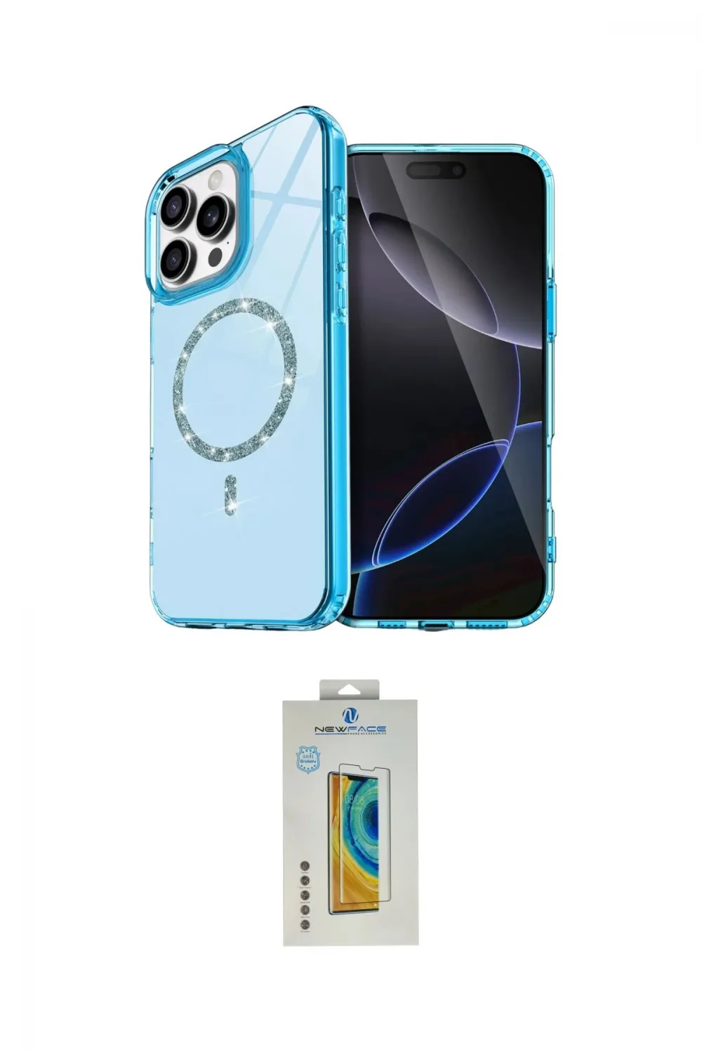 ieg™ iPhone 15 Pro Max Kılıf Kıvılcım Form Prime - Siyah Polymer Nano Ekran Koruyucu
