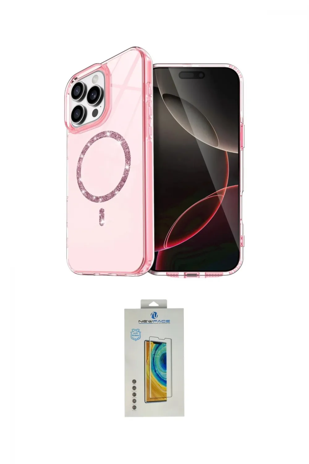 ieg™ iPhone 15 Pro Max Kılıf Kıvılcım Form Prime - Siyah Polymer Nano Ekran Koruyucu