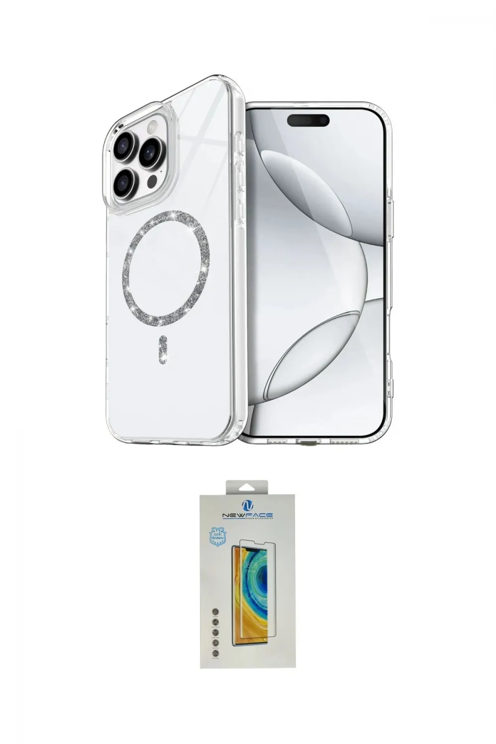 ieg™ iPhone 15 Pro Max Kılıf Kıvılcım Form Prime - Siyah Polymer Nano Ekran Koruyucu