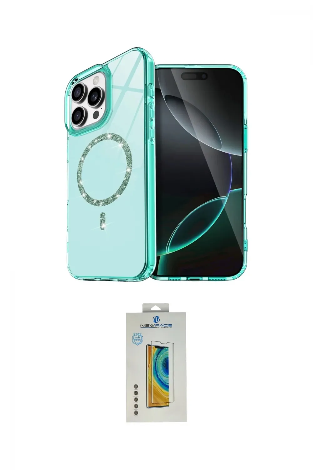 ieg™ iPhone 15 Pro Max Kılıf Kıvılcım Form Prime - Siyah Polymer Nano Ekran Koruyucu