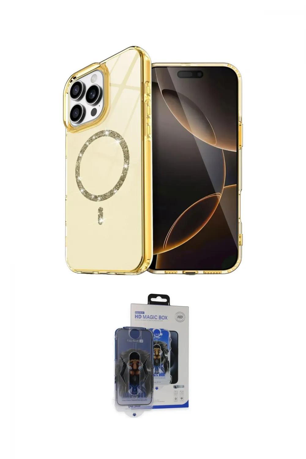 ieg™ iPhone 15 Pro Max Kılıf Kıvılcım Form Prime - Siyah Vanessa Magic Cam