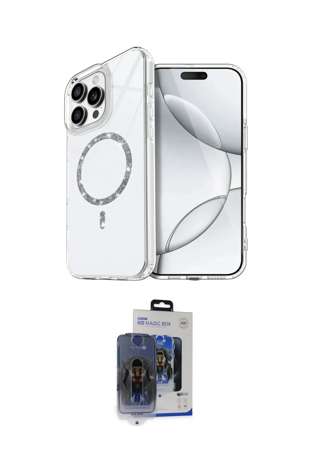 ieg™ iPhone 15 Pro Max Kılıf Kıvılcım Form Prime - Siyah Vanessa Magic Cam