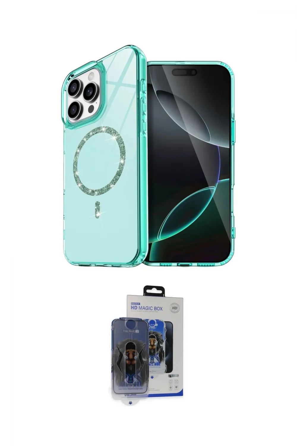 ieg™ iPhone 15 Pro Max Kılıf Kıvılcım Form Prime - Siyah Vanessa Magic Cam