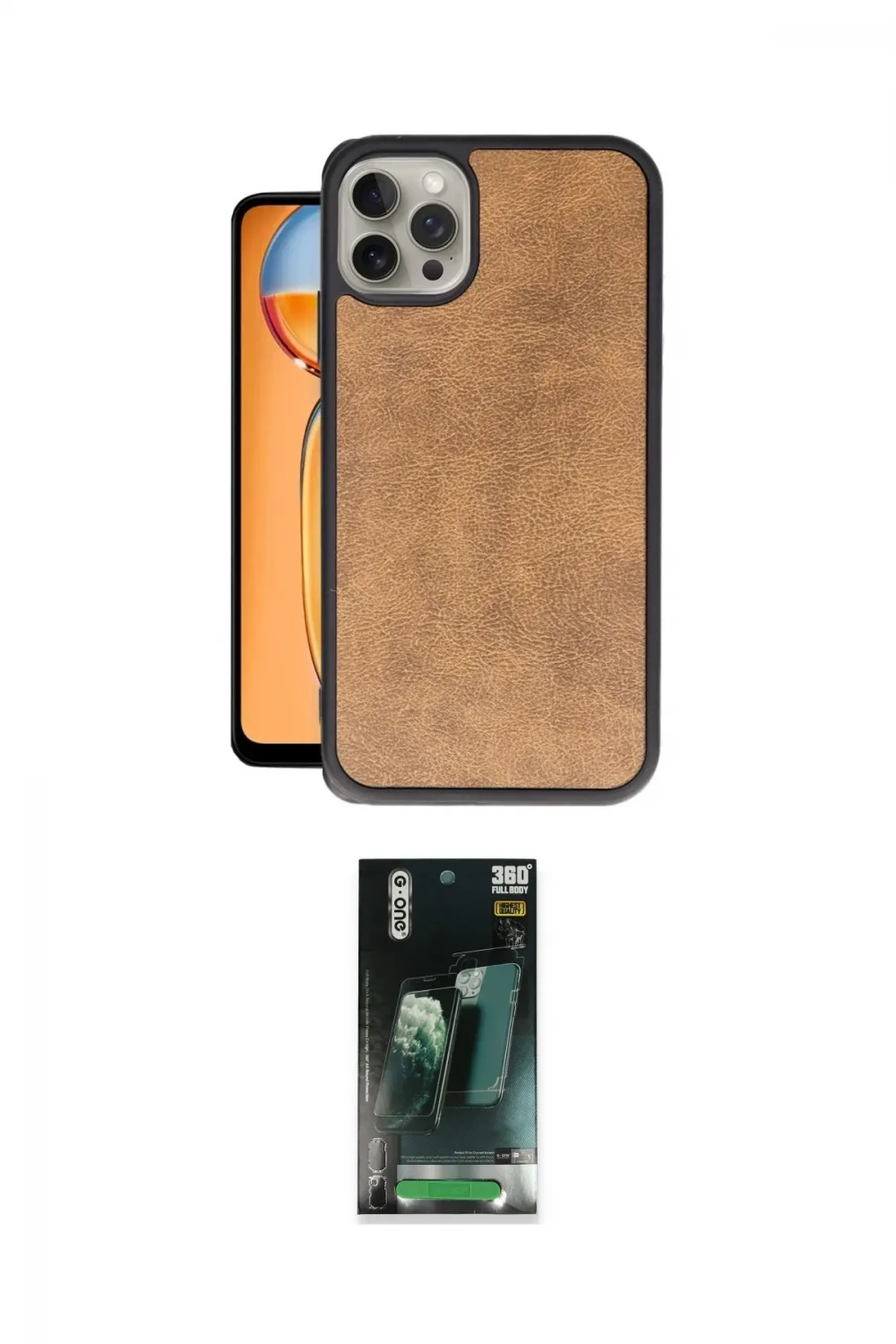 ieg™ iPhone 15 Pro Max Kılıf Kıvılcım Işık Serisi - Siyah 360 Mat Full Body Arka Koruyucu