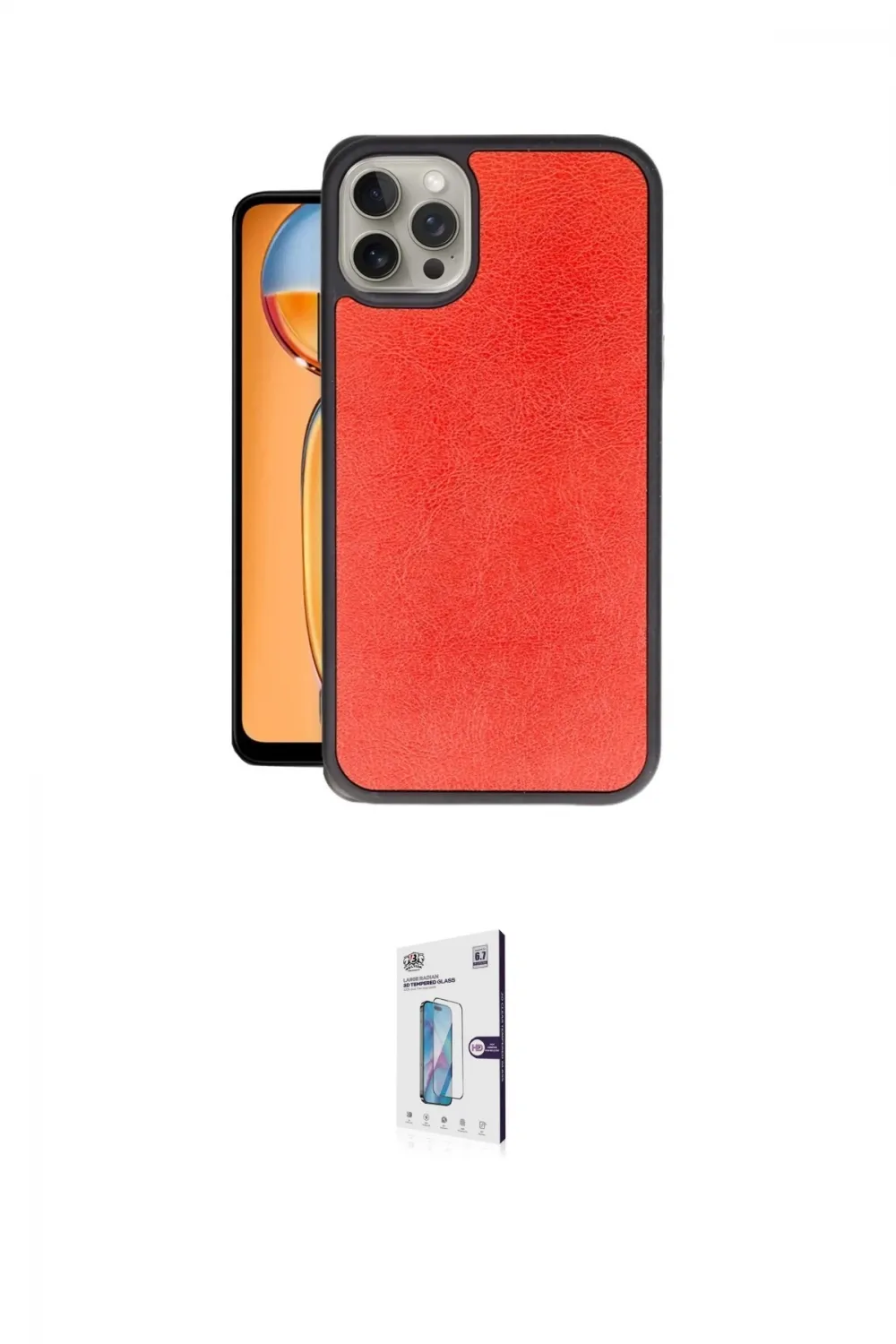 ieg™ iPhone 15 Pro Max Kılıf Kıvılcım Işık Serisi - Siyah Bilvis 0.18mm Plus Cam Ekran Koruyucu