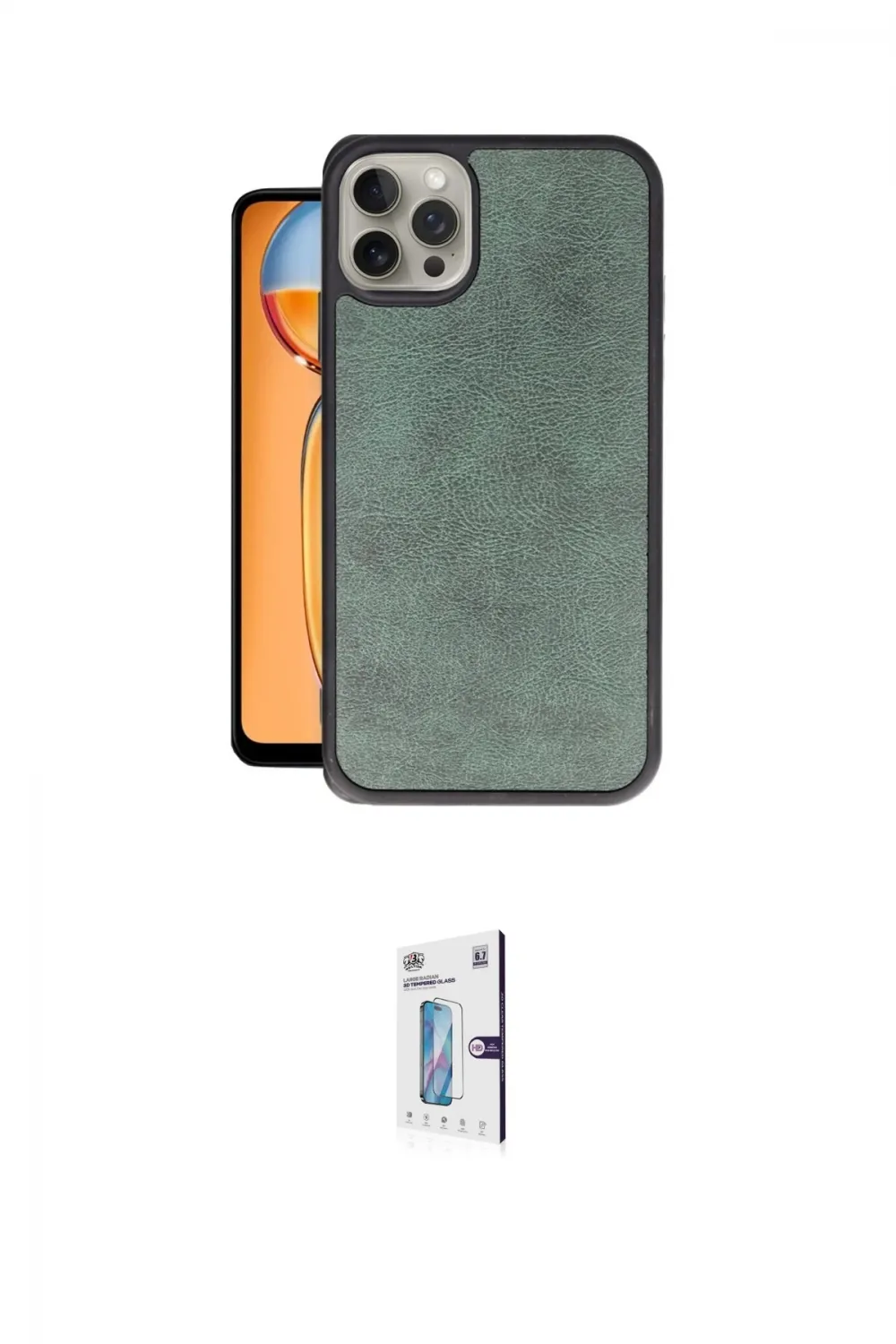 ieg™ iPhone 15 Pro Max Kılıf Kıvılcım Işık Serisi - Siyah Bilvis 0.18mm Plus Cam Ekran Koruyucu