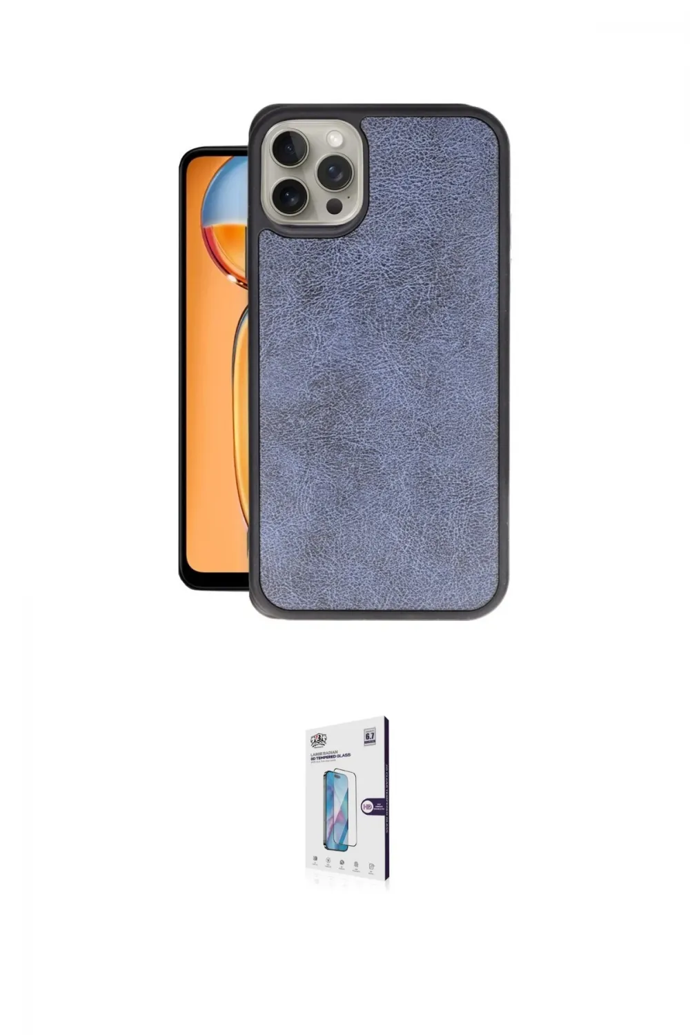 ieg™ iPhone 15 Pro Max Kılıf Kıvılcım Işık Serisi - Siyah Bilvis 0.18mm Plus Cam Ekran Koruyucu
