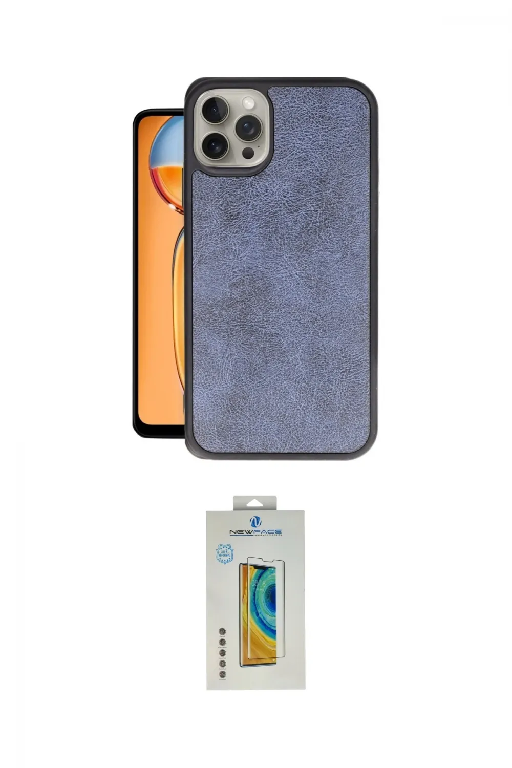 ieg™ iPhone 15 Pro Max Kılıf Kıvılcım Işık Serisi - Siyah Polymer Nano Ekran Koruyucu