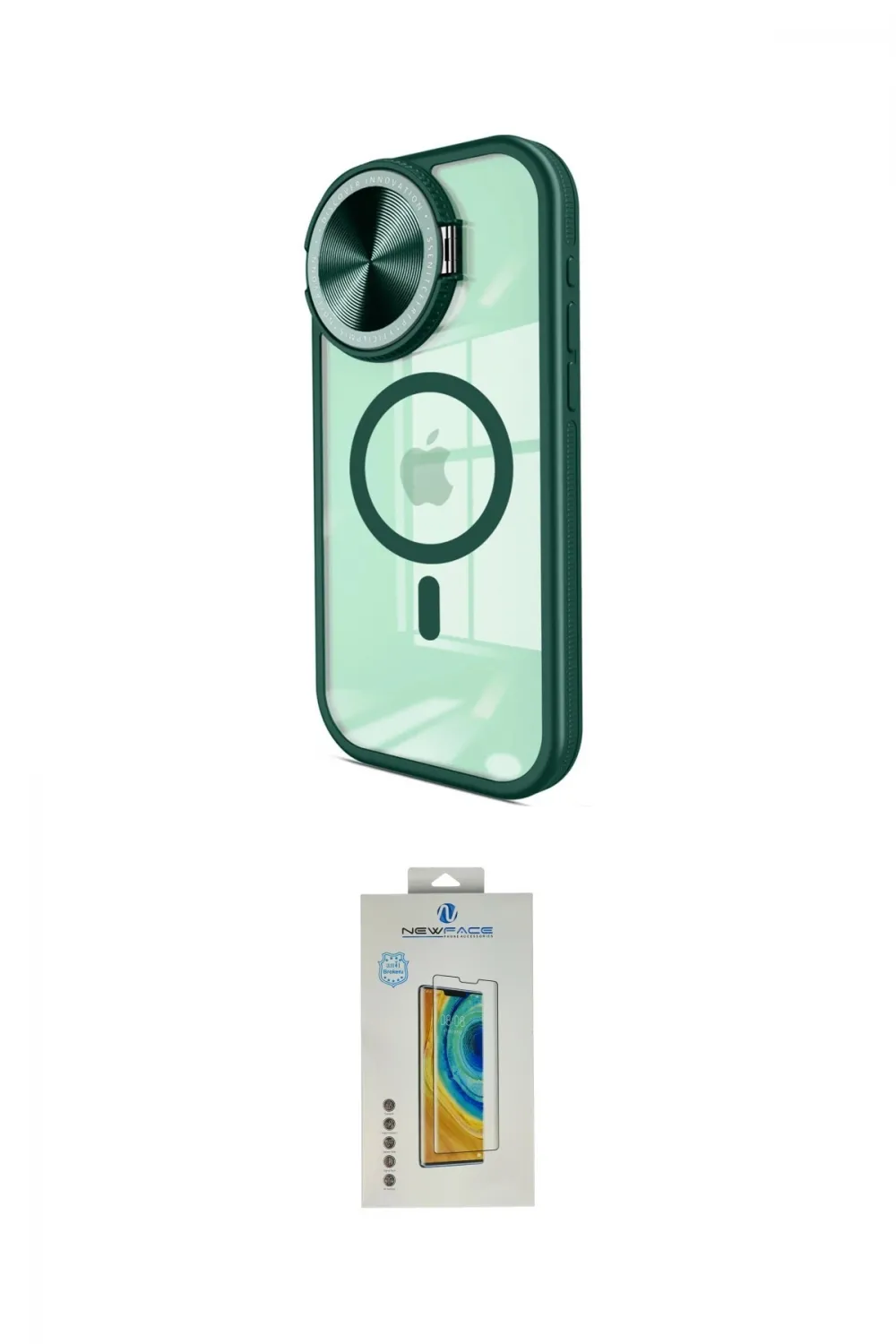ieg™ iPhone 15 Pro Max Kılıf Kıvılcım Modern Koleksiyonu - Siyah Polymer Nano Ekran Koruyucu