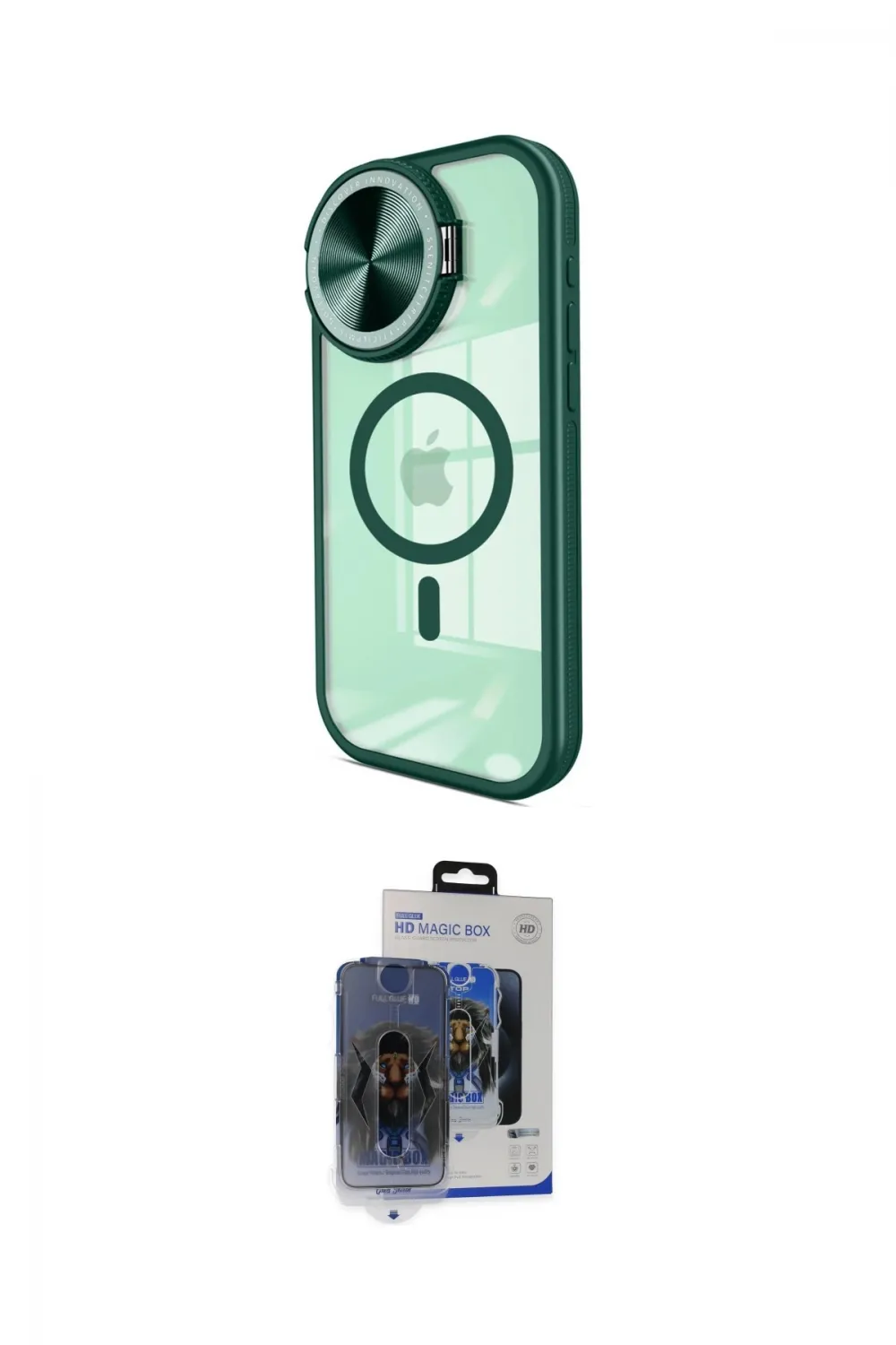 ieg™ iPhone 15 Pro Max Kılıf Kıvılcım Modern Koleksiyonu - Siyah Vanessa Magic Cam