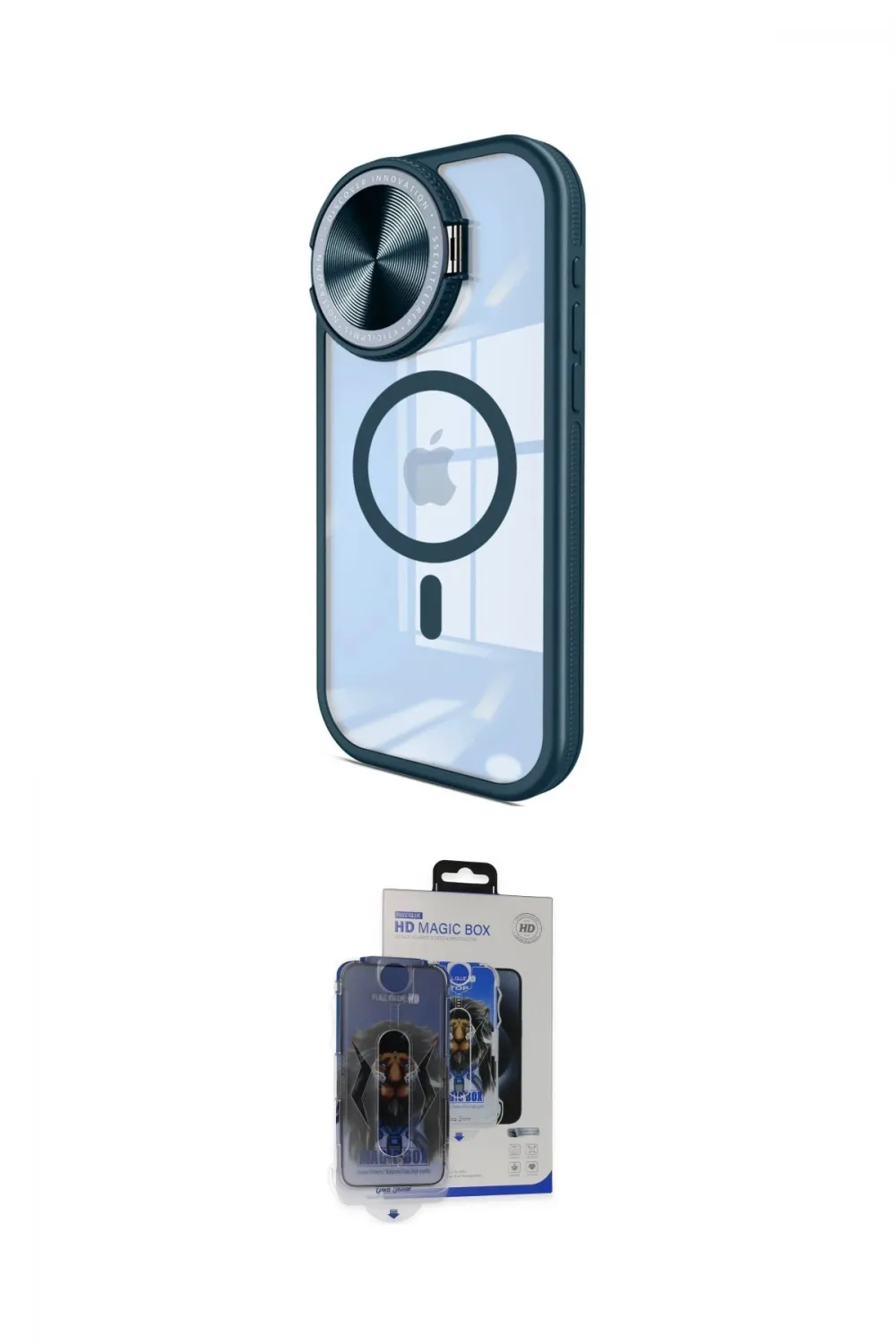 ieg™ iPhone 15 Pro Max Kılıf Kıvılcım Modern Koleksiyonu - Siyah Vanessa Magic Cam