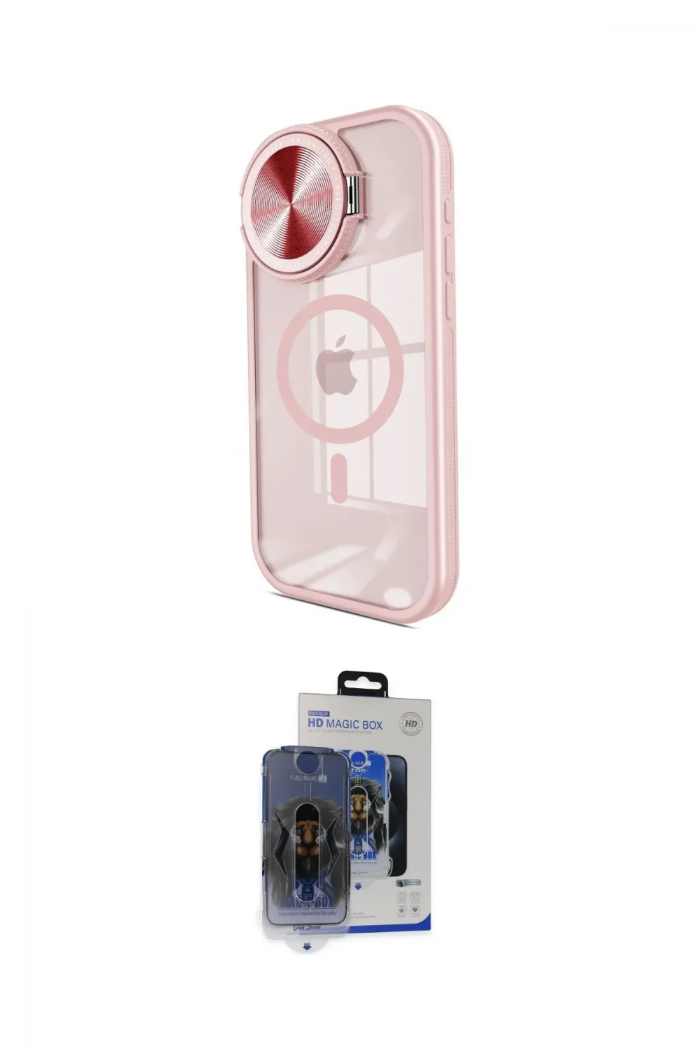 ieg™ iPhone 15 Pro Max Kılıf Kıvılcım Modern Koleksiyonu - Siyah Vanessa Magic Cam