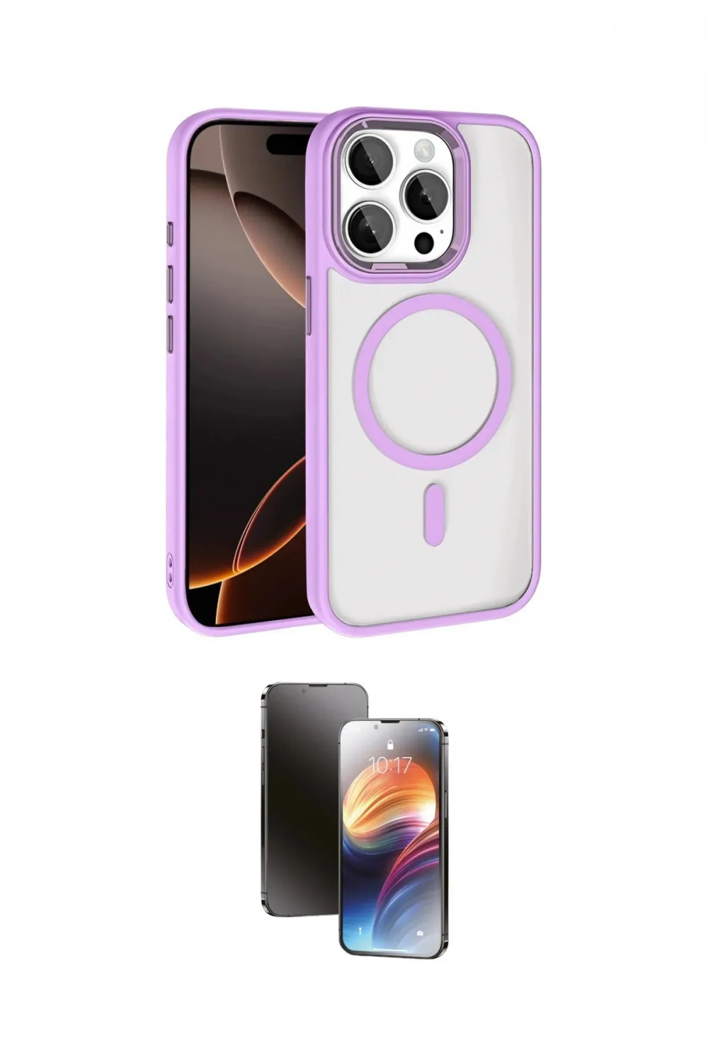 ieg™ iPhone 15 Pro Max Kılıf Kıvılcım Prime - Siyah 3D Antistatik Mat Seramik Nano Ekran Koruyucu