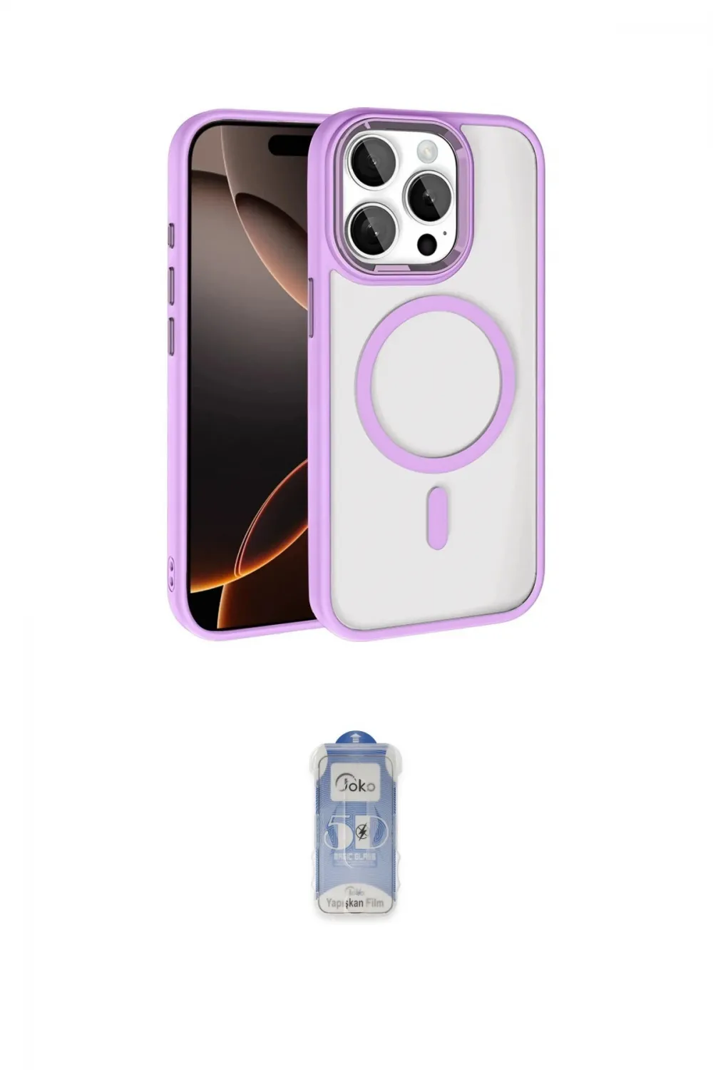 ieg™ iPhone 15 Pro Max Kılıf Kıvılcım Prime - Siyah Joko Magic 5D Cam