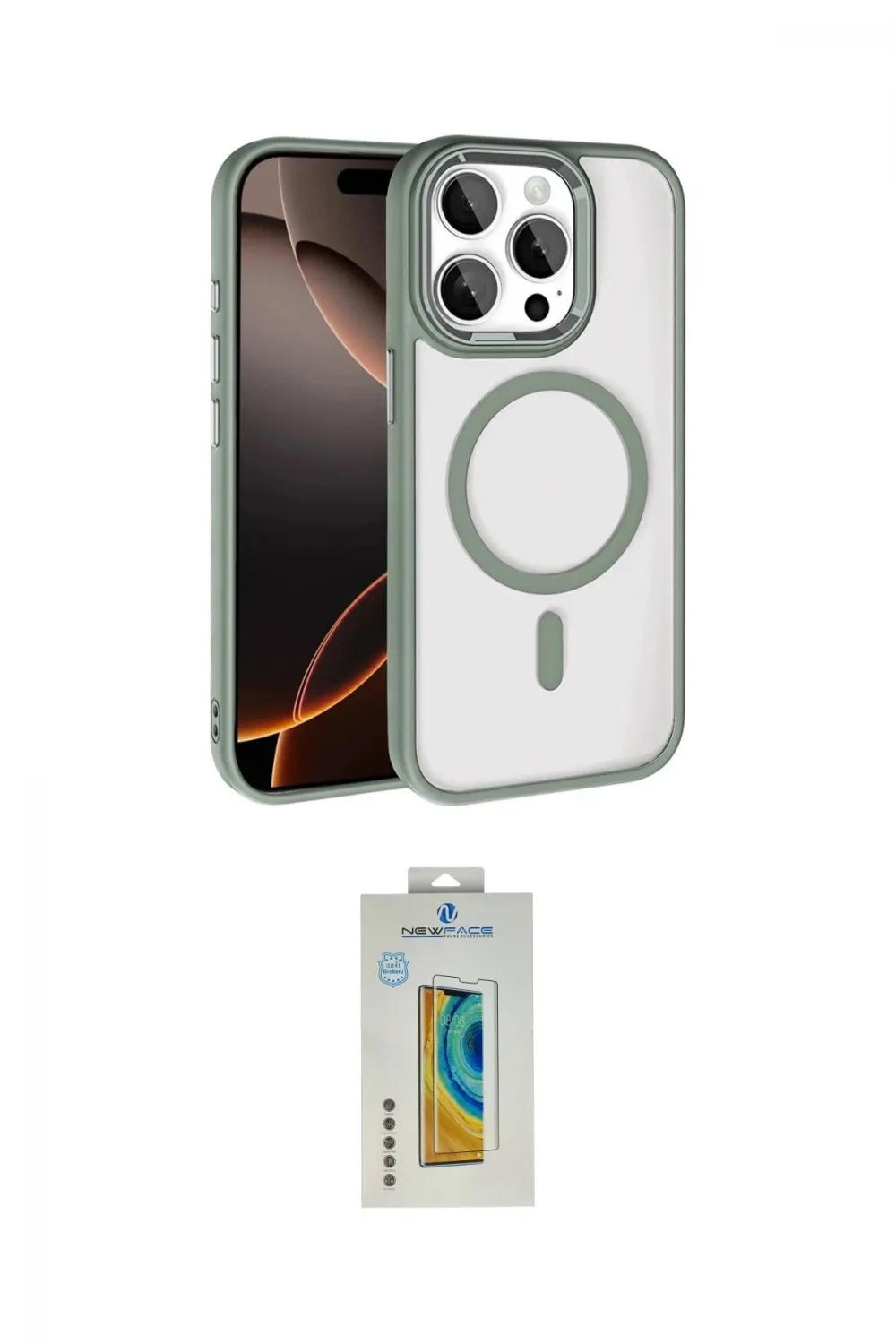 ieg™ iPhone 15 Pro Max Kılıf Kıvılcım Prime - Siyah Polymer Nano Ekran Koruyucu