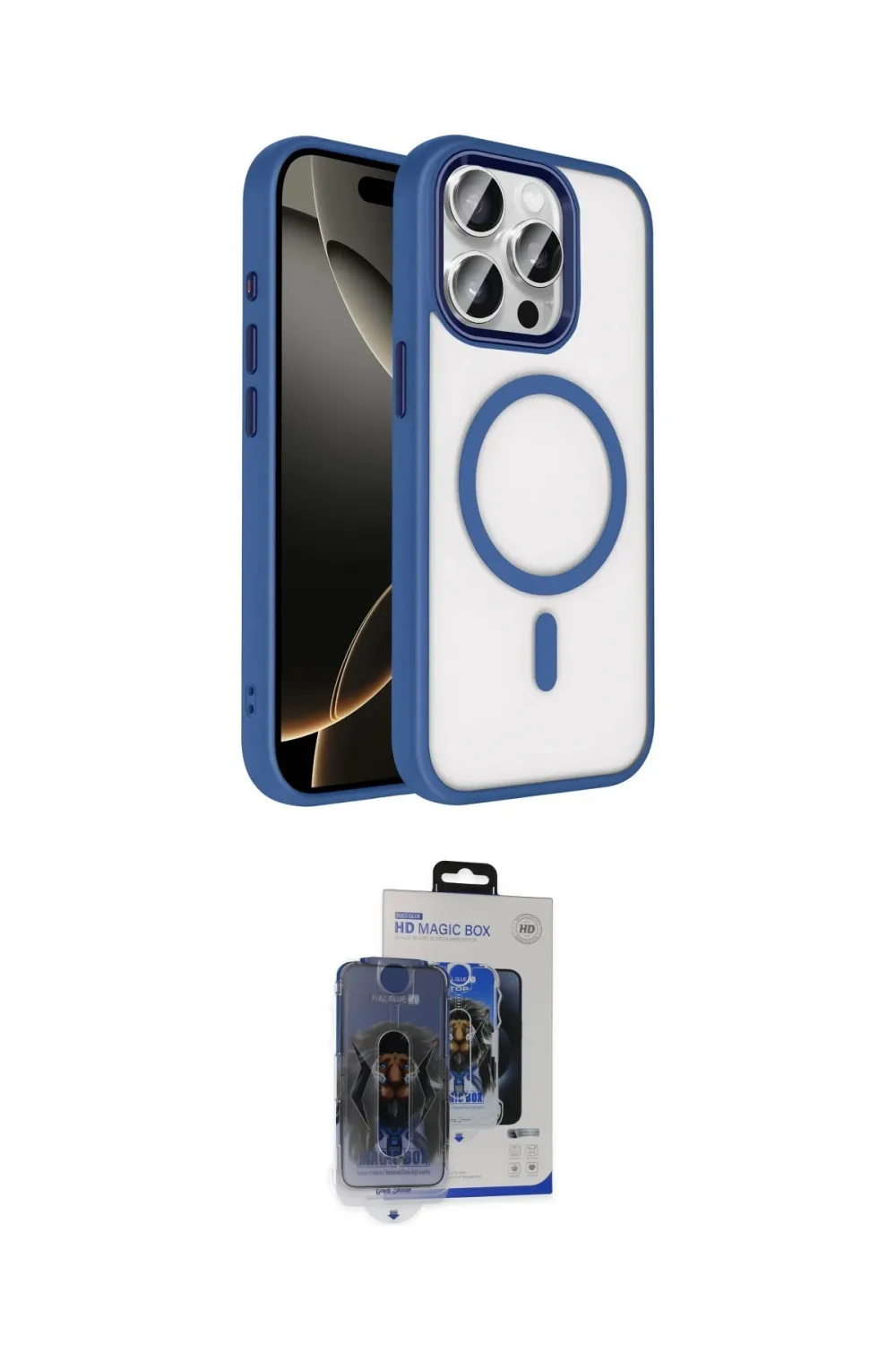 ieg™ iPhone 15 Pro Max Kılıf Kıvılcım Prime - Siyah Vanessa Magic Cam