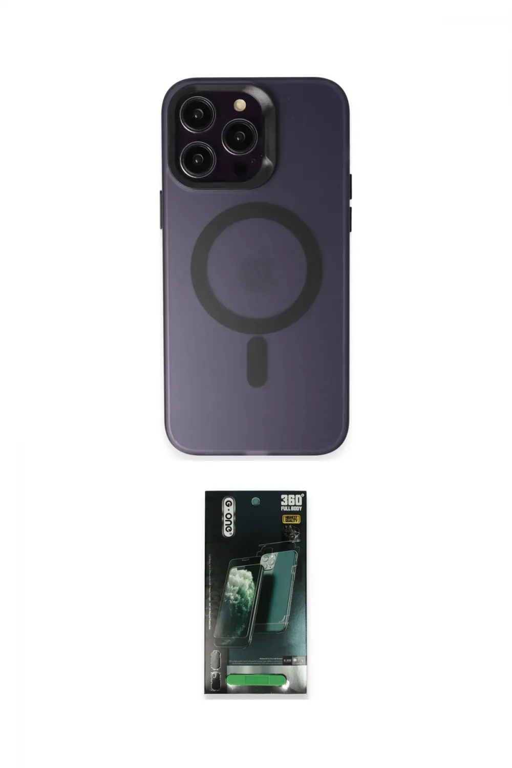 ieg™ iPhone 15 Pro Max Kılıf Kozmos Çizgi Prime - Şeffaf 360 Full Body Arka Koruyucu