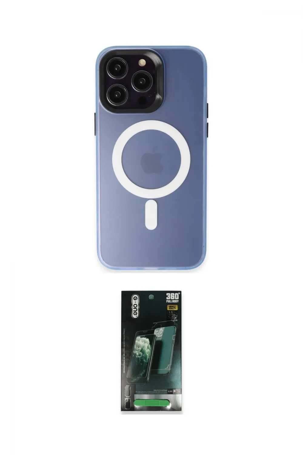 ieg™ iPhone 15 Pro Max Kılıf Kozmos Çizgi Prime - Şeffaf 360 Full Body Arka Koruyucu