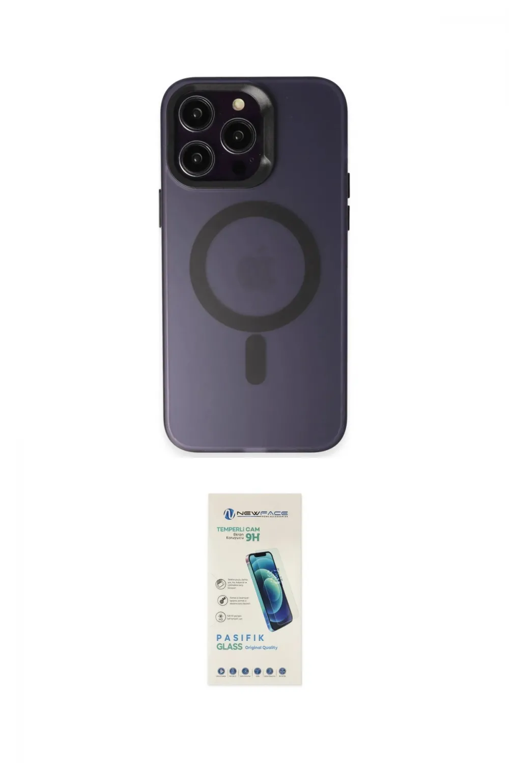 ieg™ iPhone 15 Pro Max Kılıf Kozmos Çizgi Prime - Şeffaf Pasifik Cam Ekran Koruyucu