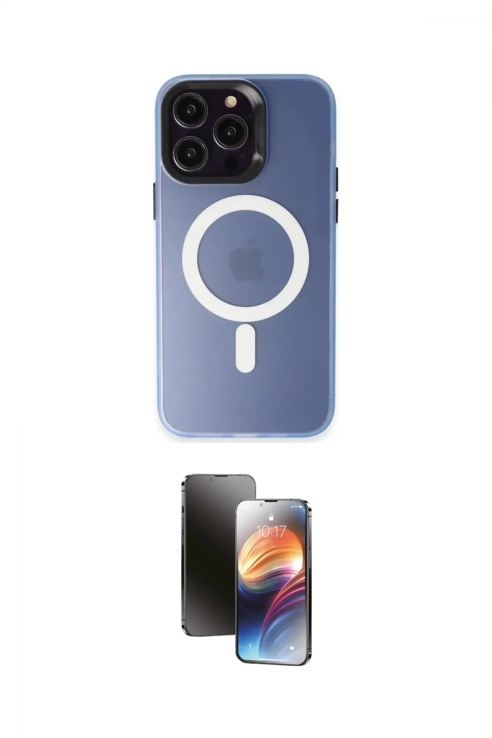 ieg™ iPhone 15 Pro Max Kılıf Kozmos Çizgi Prime - Siyah 3D Antistatik Mat Seramik Nano Ekran Koruyucu