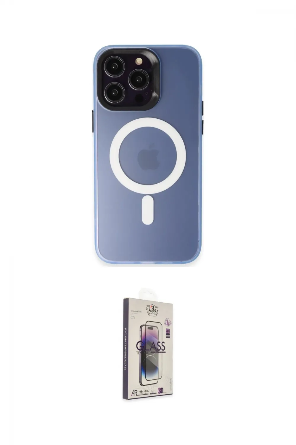 ieg™ iPhone 15 Pro Max Kılıf Kozmos Çizgi Prime - Siyah Bilvis 3D Cam Ekran Koruyucu