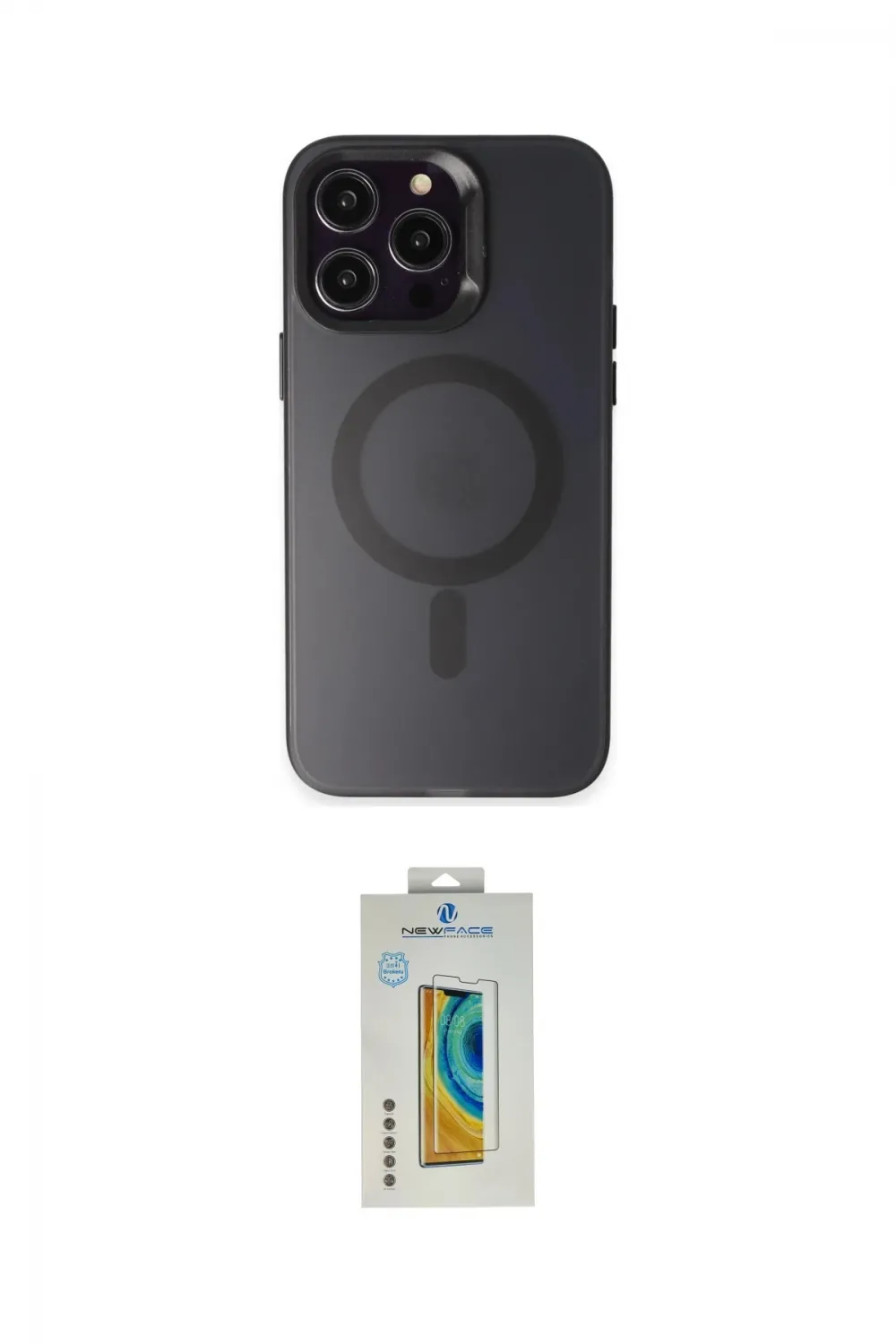 ieg™ iPhone 15 Pro Max Kılıf Kozmos Çizgi Prime - Siyah Polymer Nano Ekran Koruyucu
