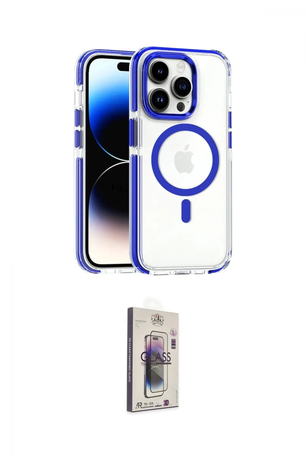 ieg™ iPhone 15 Pro Max Kılıf Kozmos Doku Koleksiyonu - Siyah Bilvis 3D Cam Ekran Koruyucu