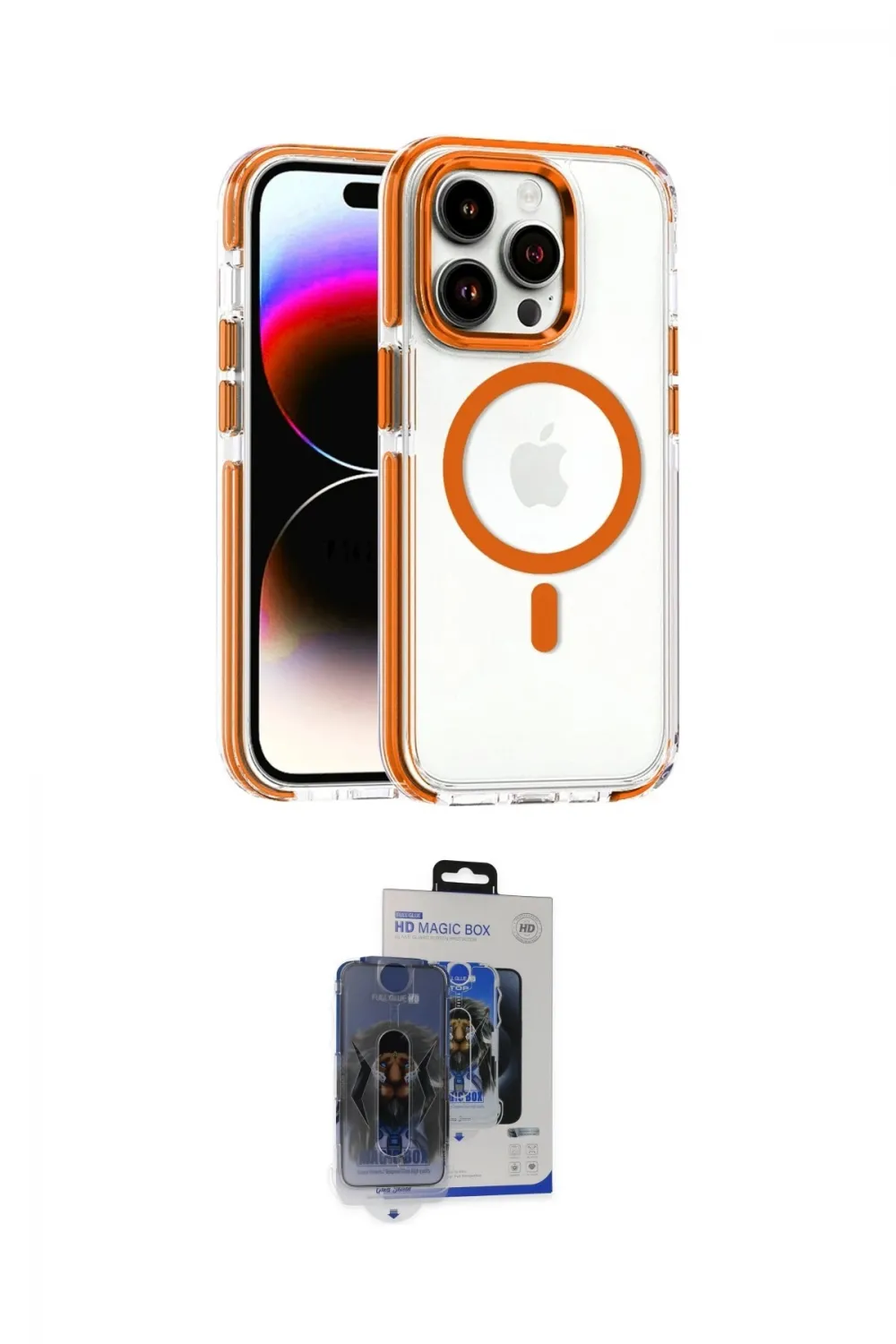 ieg™ iPhone 15 Pro Max Kılıf Kozmos Doku Koleksiyonu - Siyah Vanessa Magic Cam