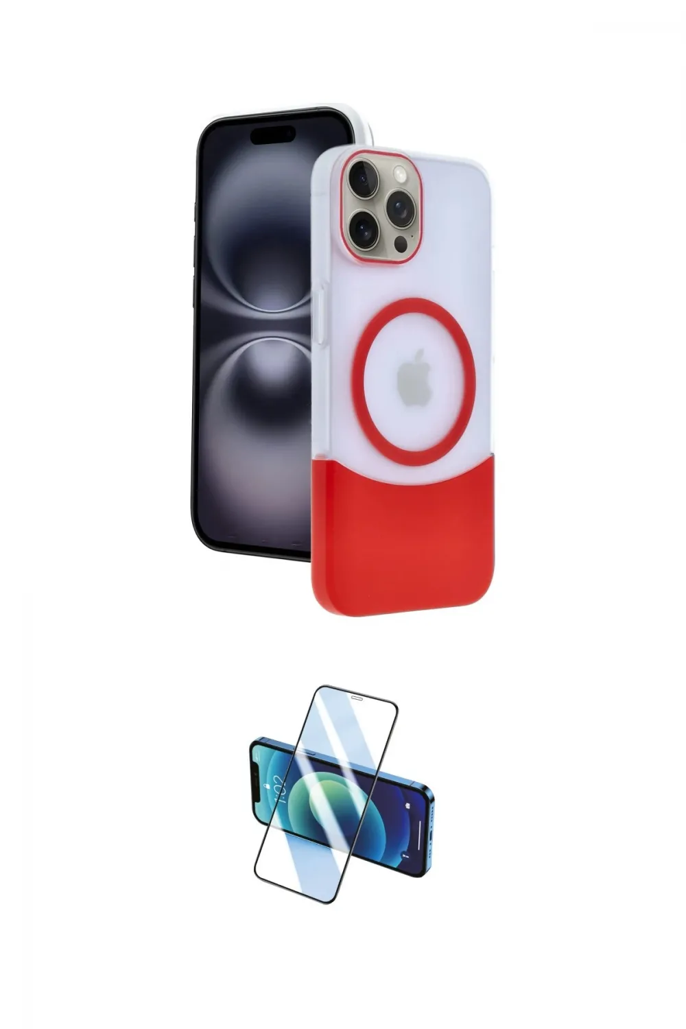 ieg™ iPhone 15 Pro Max Kılıf Kozmos Form Özel Seri - Siyah 3D Antistatik Seramik Nano Ekran Koruyucu