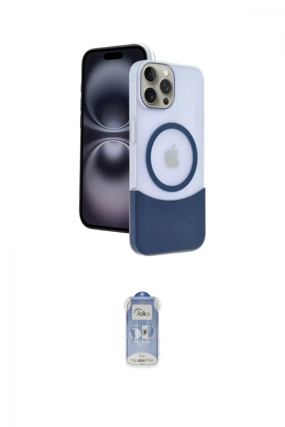 ieg™ iPhone 15 Pro Max Kılıf Kozmos Form Özel Seri - Siyah Joko Magic 5D Cam