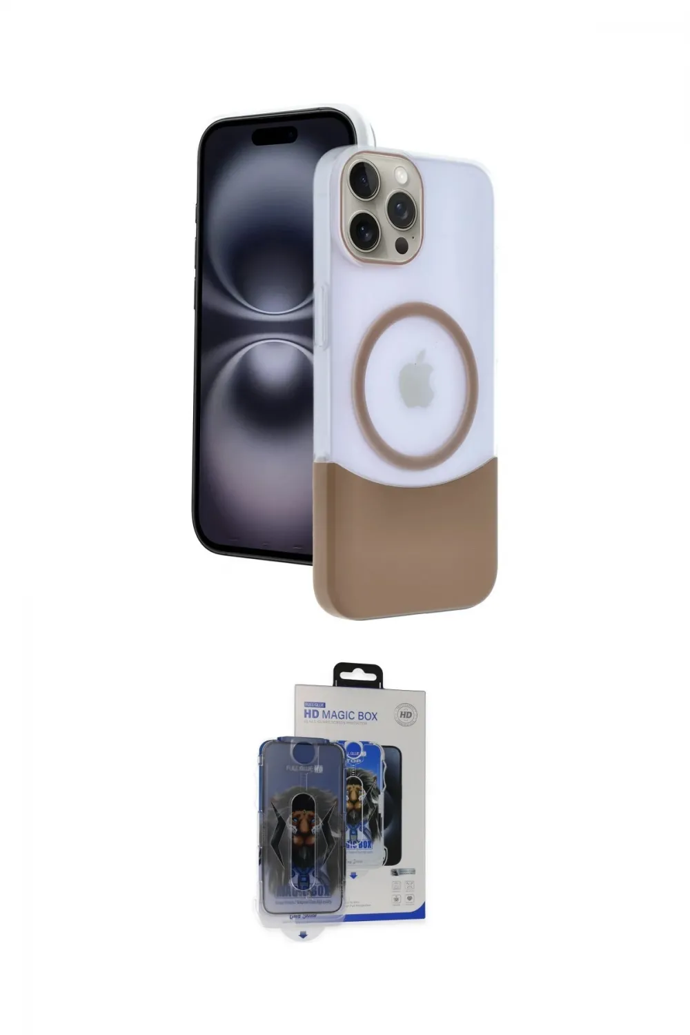 ieg™ iPhone 15 Pro Max Kılıf Kozmos Form Özel Seri - Siyah Vanessa Magic Cam