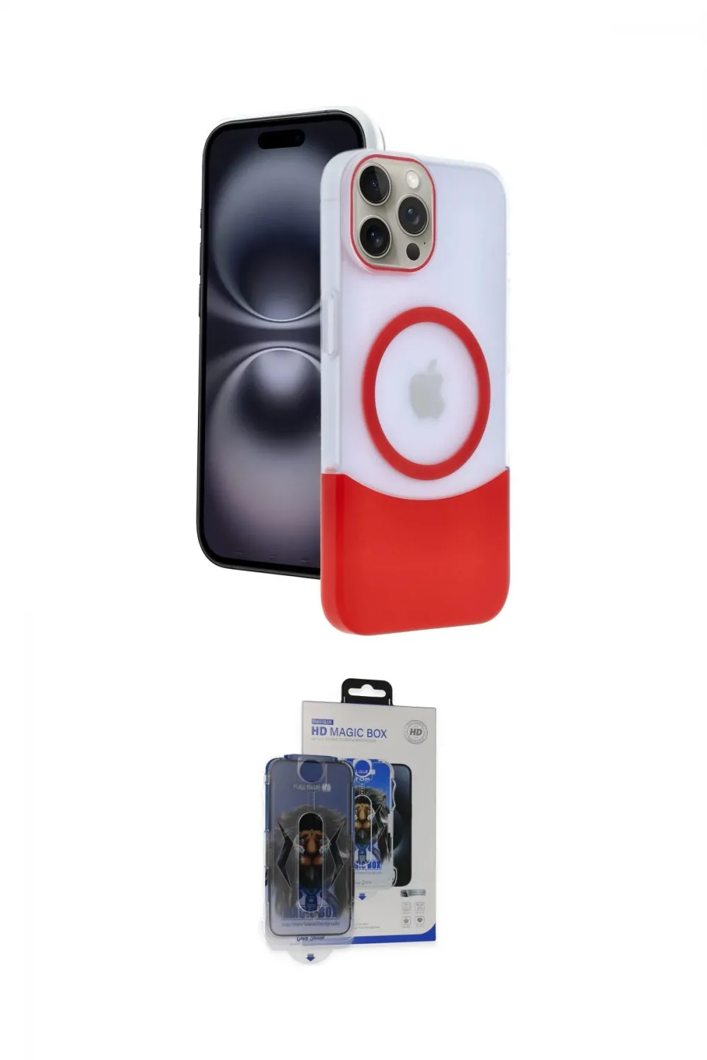 ieg™ iPhone 15 Pro Max Kılıf Kozmos Form Özel Seri - Siyah Vanessa Magic Cam