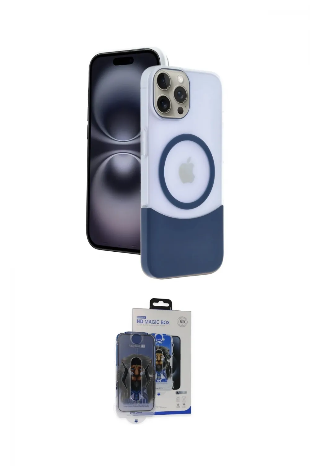 ieg™ iPhone 15 Pro Max Kılıf Kozmos Form Özel Seri - Siyah Vanessa Magic Cam