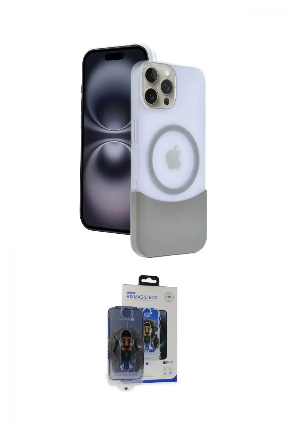 ieg™ iPhone 15 Pro Max Kılıf Kozmos Form Özel Seri - Siyah Vanessa Magic Cam