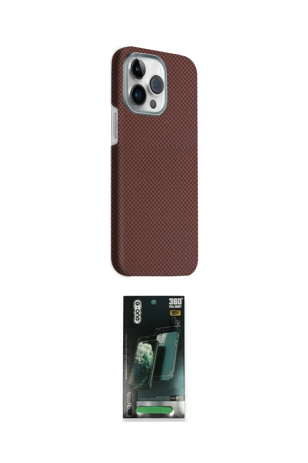 ieg™ iPhone 15 Pro Max Kılıf Kozmos Klasik Prime - Şeffaf 360 Full Body Arka Koruyucu