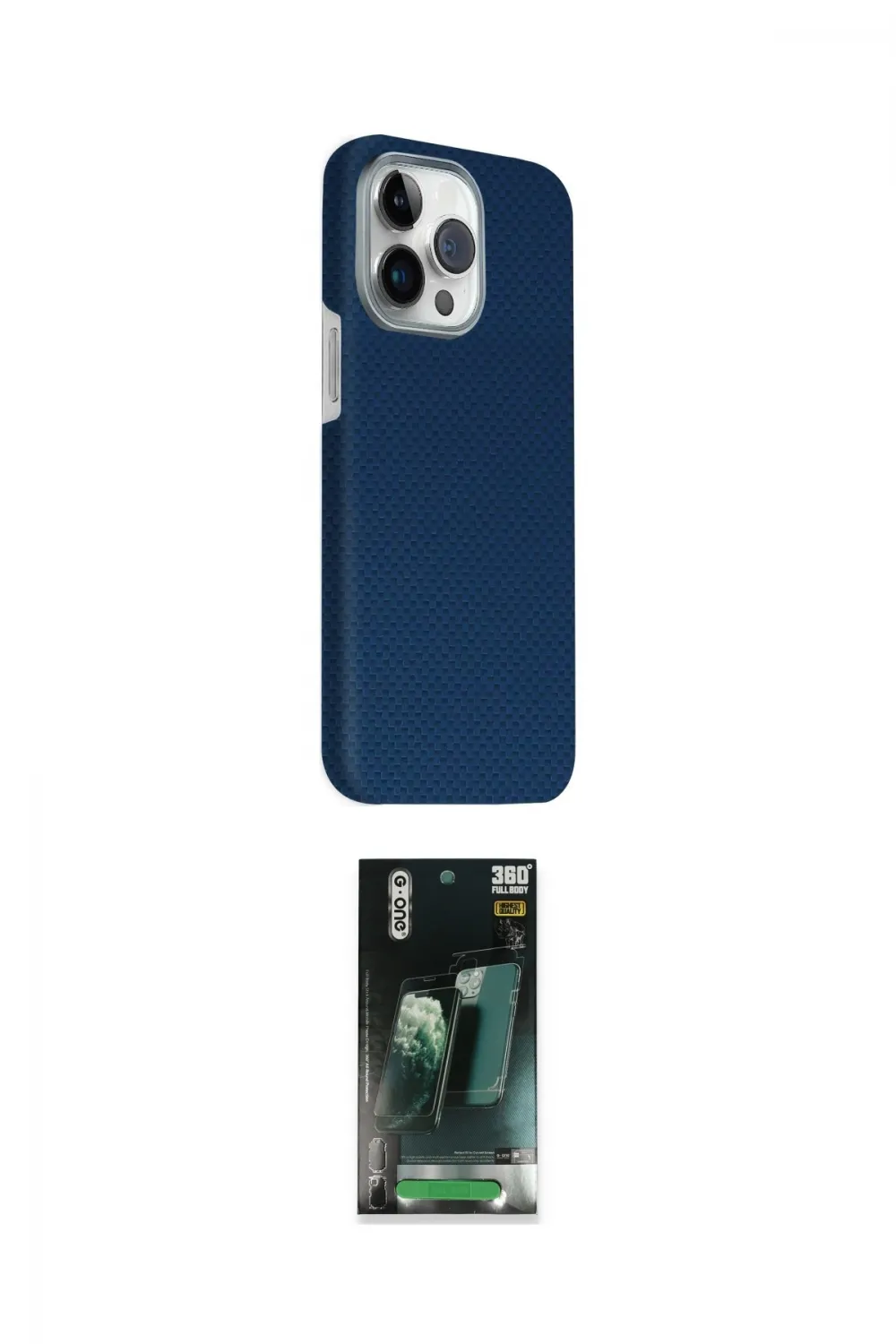 ieg™ iPhone 15 Pro Max Kılıf Kozmos Klasik Prime - Şeffaf 360 Full Body Arka Koruyucu