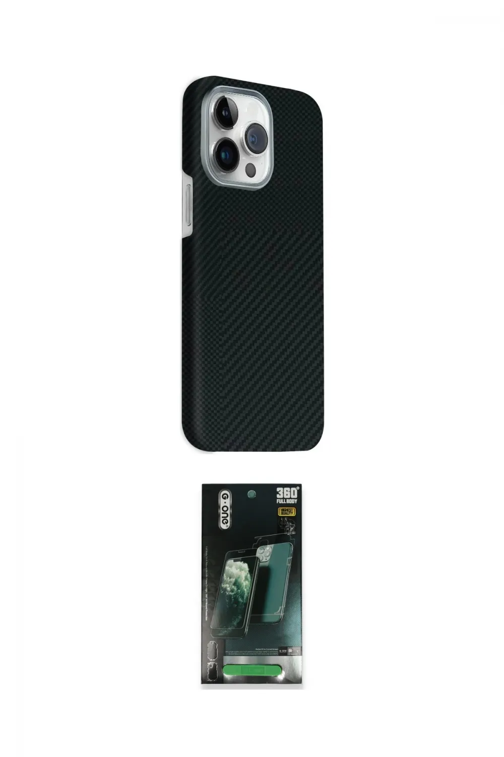 ieg™ iPhone 15 Pro Max Kılıf Kozmos Klasik Prime - Şeffaf 360 Full Body Arka Koruyucu