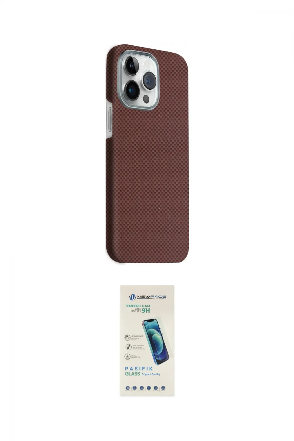 ieg™ iPhone 15 Pro Max Kılıf Kozmos Klasik Prime - Şeffaf Pasifik Cam Ekran Koruyucu