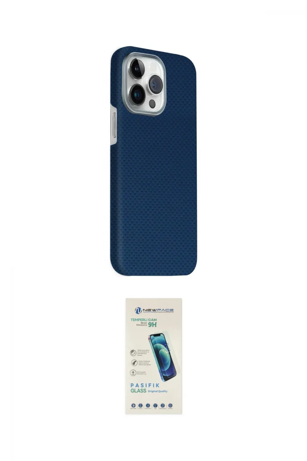 ieg™ iPhone 15 Pro Max Kılıf Kozmos Klasik Prime - Şeffaf Pasifik Cam Ekran Koruyucu