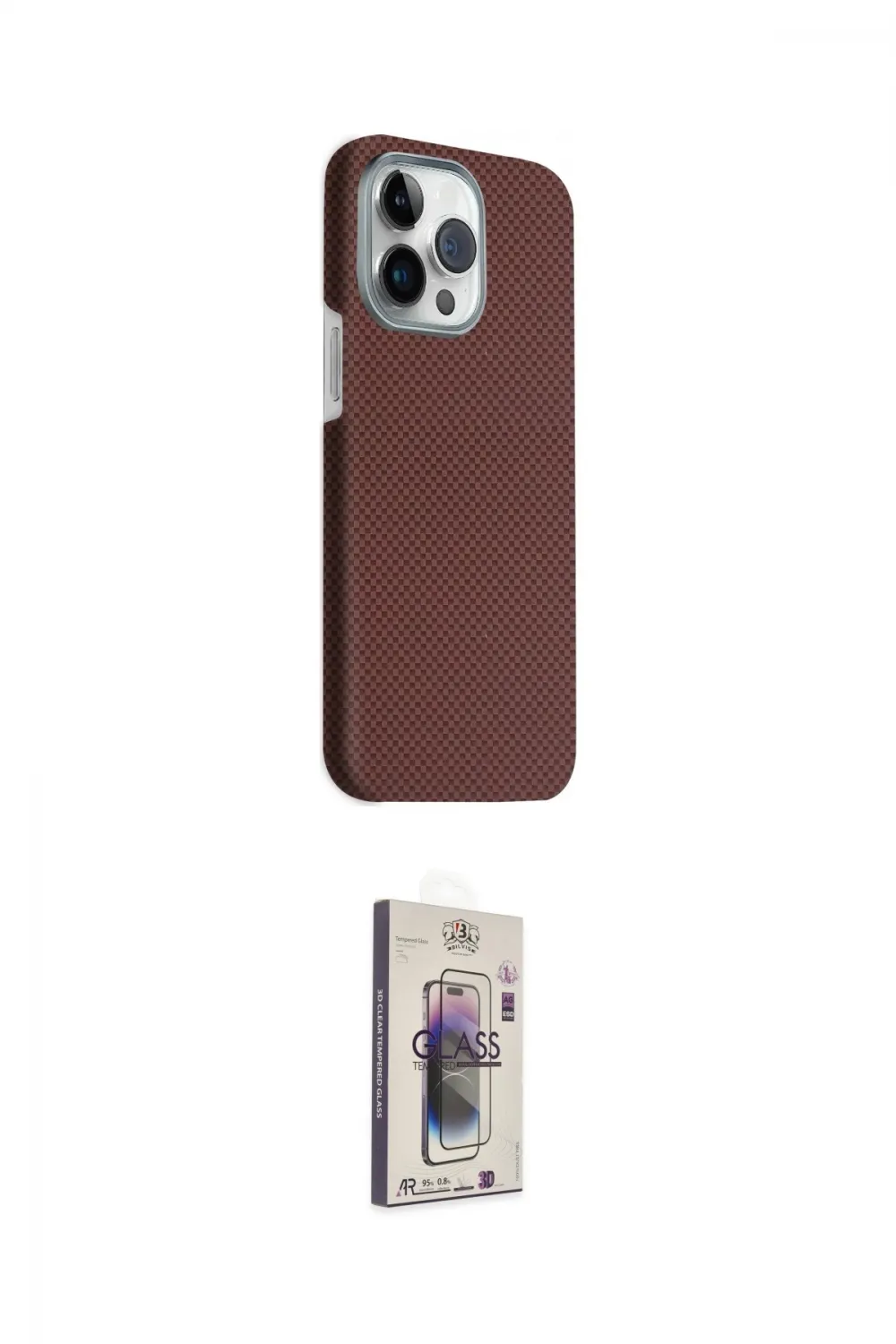 ieg™ iPhone 15 Pro Max Kılıf Kozmos Klasik Prime - Siyah Bilvis 3D Cam Ekran Koruyucu