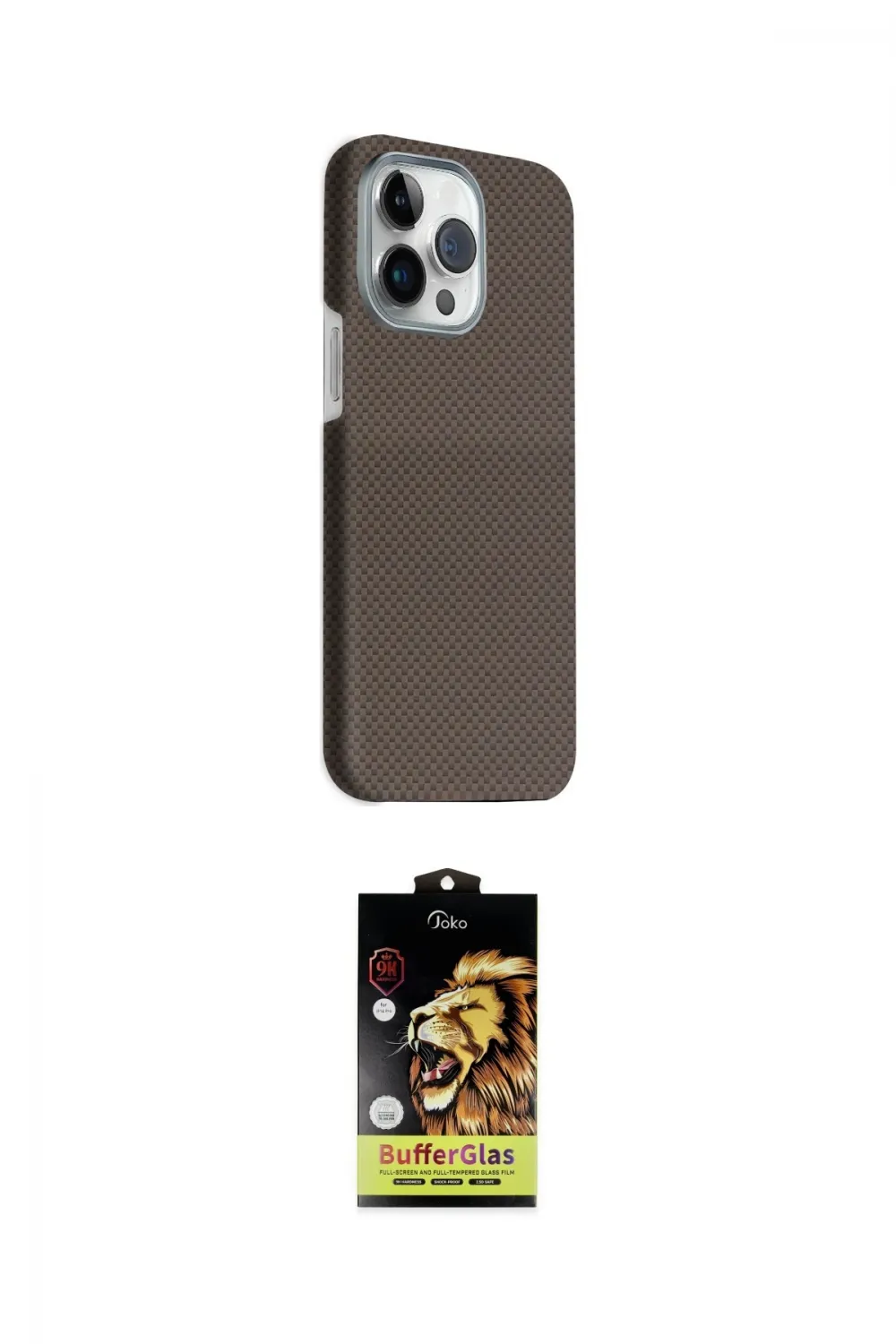 ieg™ iPhone 15 Pro Max Kılıf Kozmos Klasik Prime - Siyah Buffer Cam Ekran Koruyucu