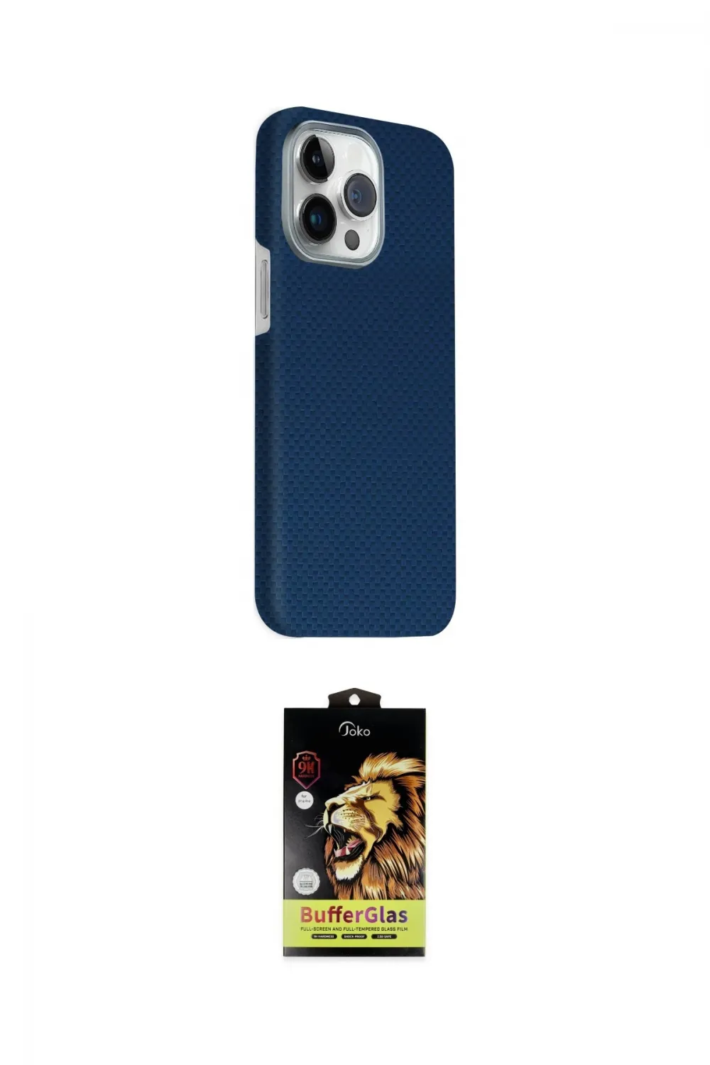 ieg™ iPhone 15 Pro Max Kılıf Kozmos Klasik Prime - Siyah Buffer Cam Ekran Koruyucu