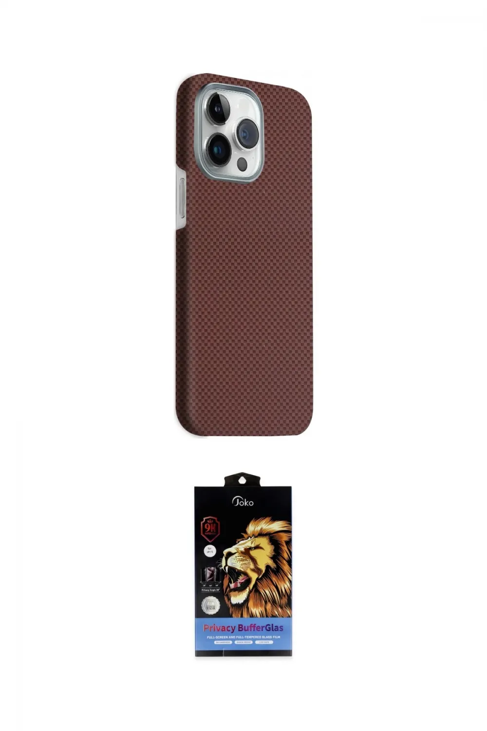ieg™ iPhone 15 Pro Max Kılıf Kozmos Klasik Prime - Siyah Buffer Hayalet Cam Ekran Koruyucu