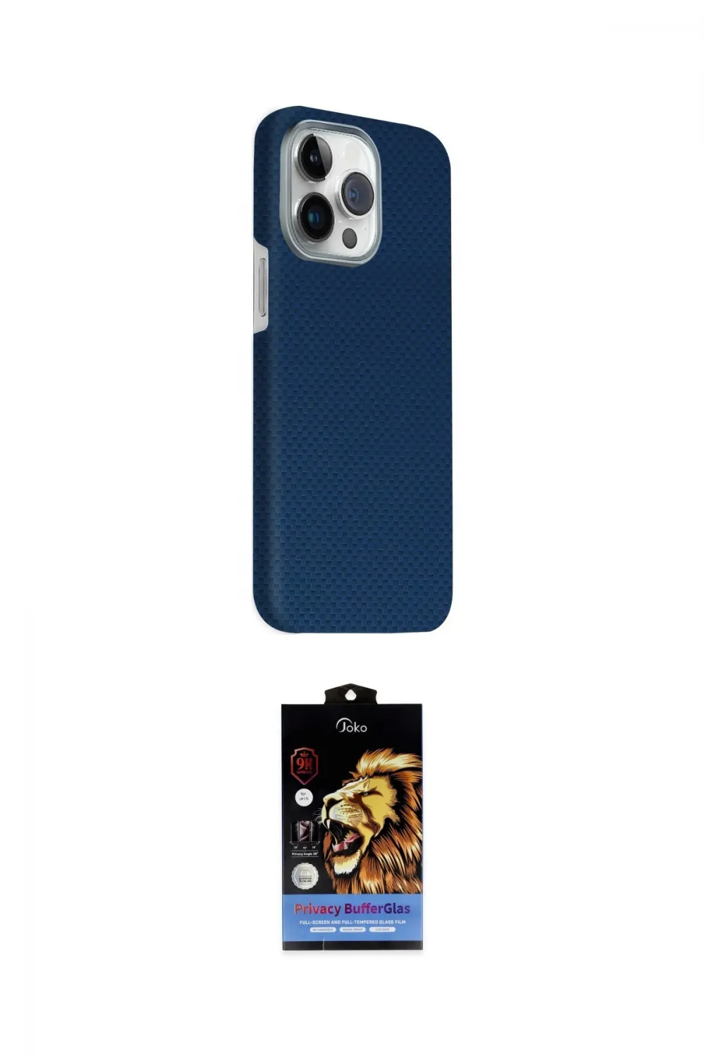 ieg™ iPhone 15 Pro Max Kılıf Kozmos Klasik Prime - Siyah Buffer Hayalet Cam Ekran Koruyucu