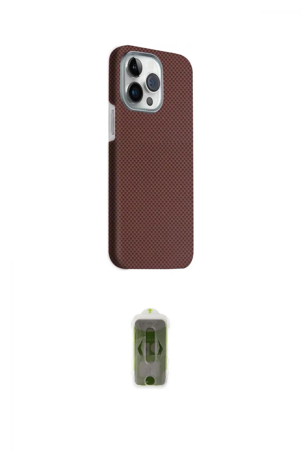 ieg™ iPhone 15 Pro Max Kılıf Kozmos Klasik Prime - Siyah Joko Magic 5D Hayalet Cam