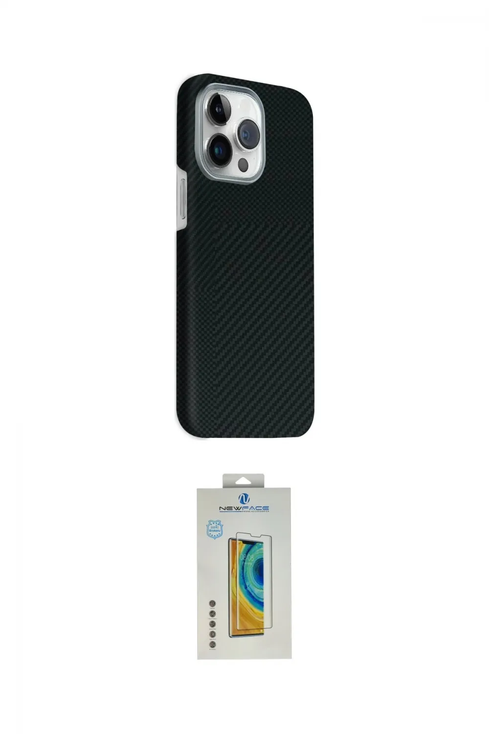 ieg™ iPhone 15 Pro Max Kılıf Kozmos Klasik Prime - Siyah Polymer Nano Ekran Koruyucu