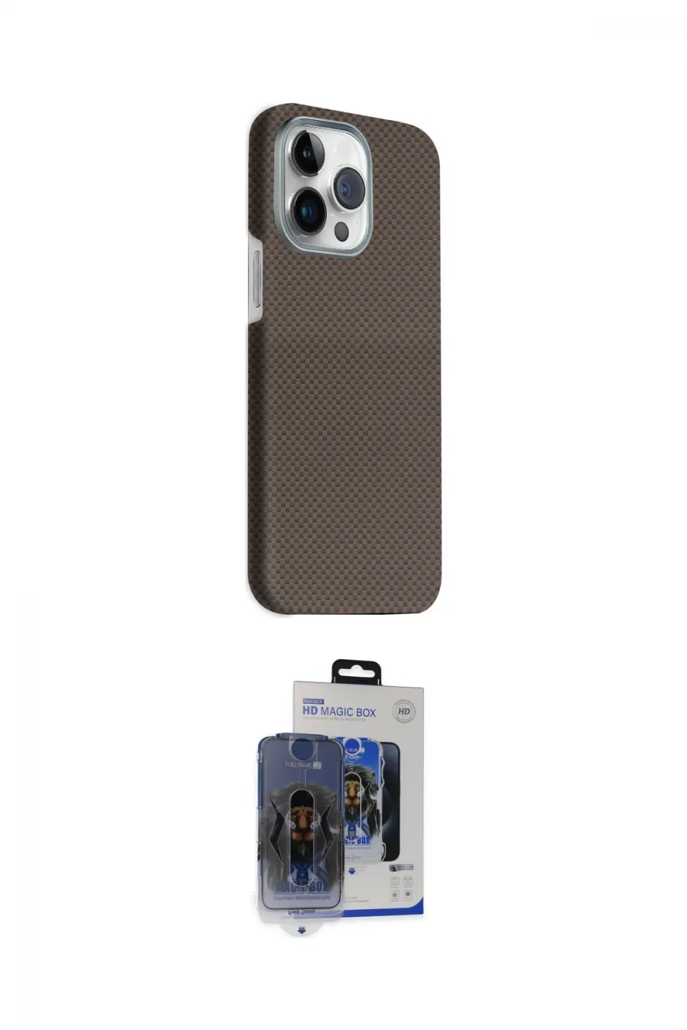 ieg™ iPhone 15 Pro Max Kılıf Kozmos Klasik Prime - Siyah Vanessa Magic Cam